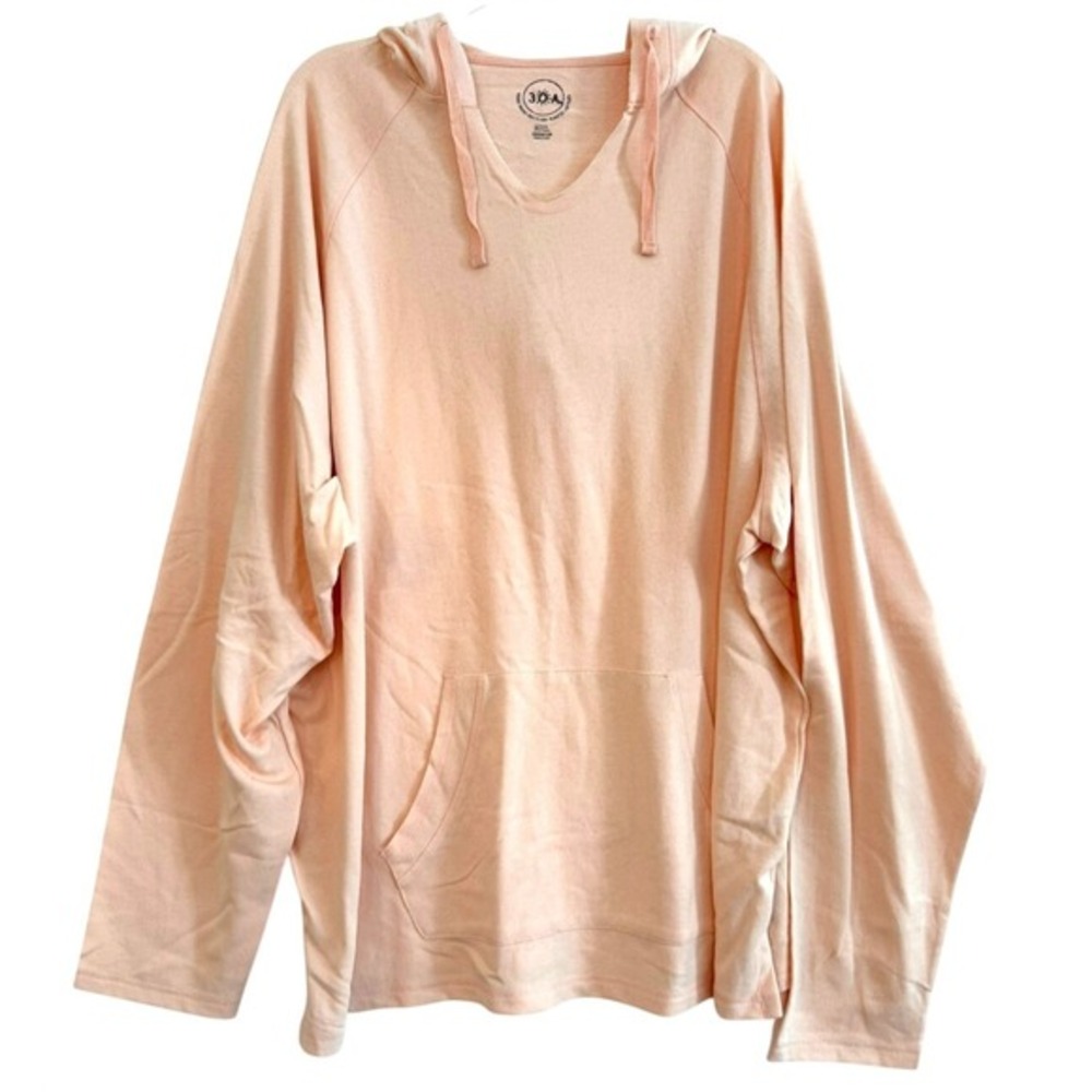 Women's 30A Gear Peach Lightweight V Neck Pullover Hoodie Beachwear Size 3XL
